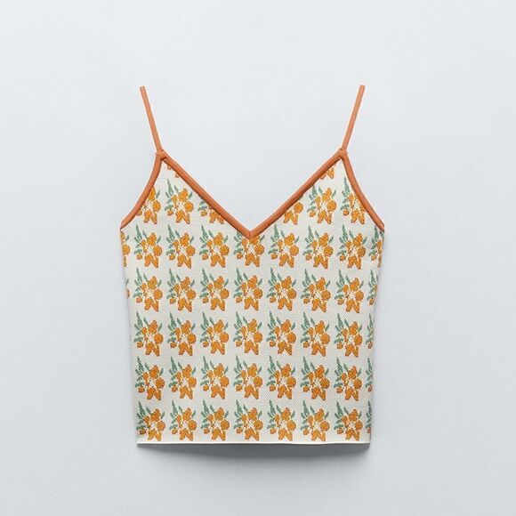 ZARA JACQUARD KNIT TOP  - Picture 8 of 10